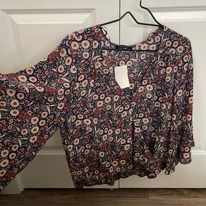 Patterned floral blouse